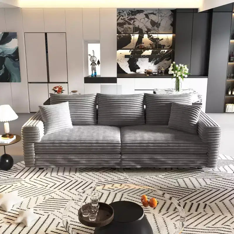 Modular Convertible Sectional Sofa, Deep Seat Couches with Soft Pillows, Modern Cloud Sofa for Living Room, Bedroom, or Apartment-Panipeachy
