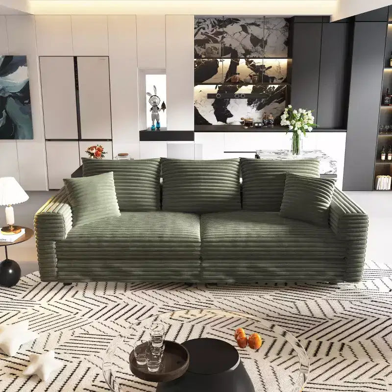 Modular Convertible Sectional Sofa, Deep Seat Couches with Soft Pillows, Modern Cloud Sofa for Living Room, Bedroom, or Apartment-Panipeachy