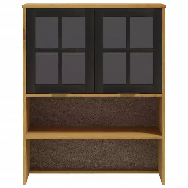 vidaXL FLAM Top for Highboard with Glass Doors Solid Wood Pine
