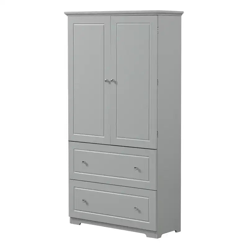 CASAINC Wide Bathroom Storage Cabinet, Freestanding Unit with Two Drawers and Adjustable Shelf