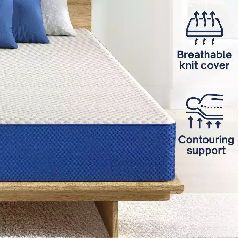 Boyd Sleep 8 Memory Foam Spring Hybrid Mattress - Medium Firm, Cooling Gel Foam
