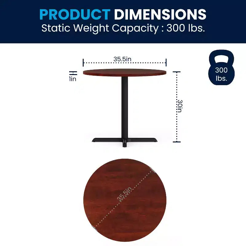 Flash Furniture 36 Round Multi-Purpose Conference Table - Meeting Table for Office