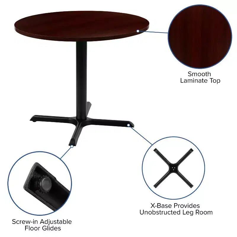 Flash Furniture 36 Round Multi-Purpose Conference Table - Meeting Table for Office