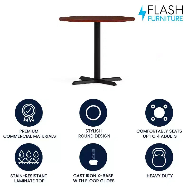Flash Furniture 36 Round Multi-Purpose Conference Table - Meeting Table for Office
