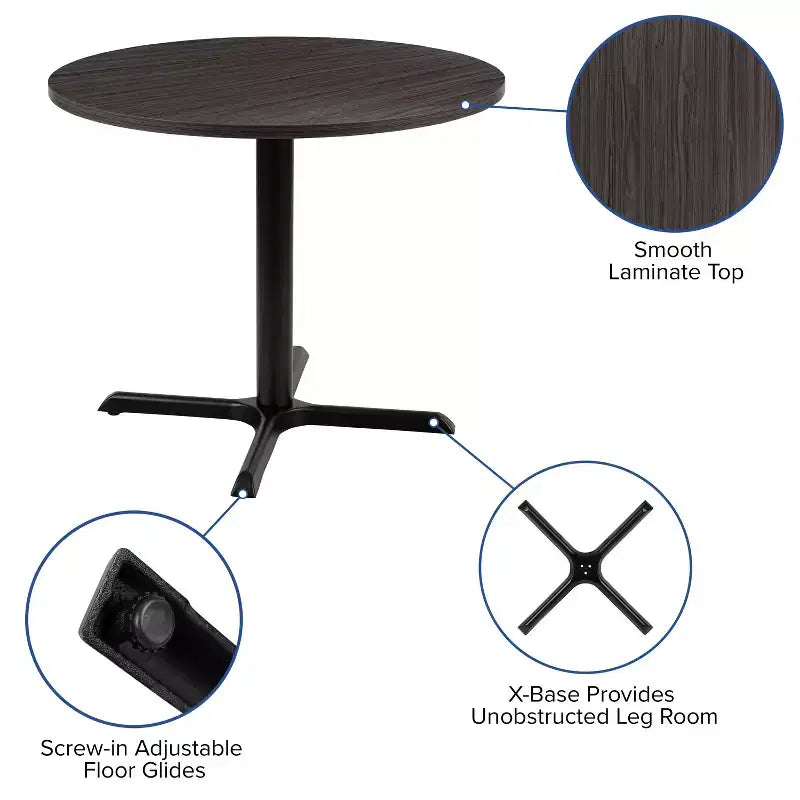 Flash Furniture 36 Round Multi-Purpose Conference Table - Meeting Table for Office