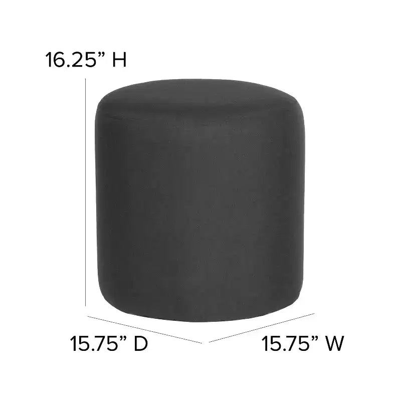 Flash Furniture Barrington Taut Upholstered Round Ottoman Pouf