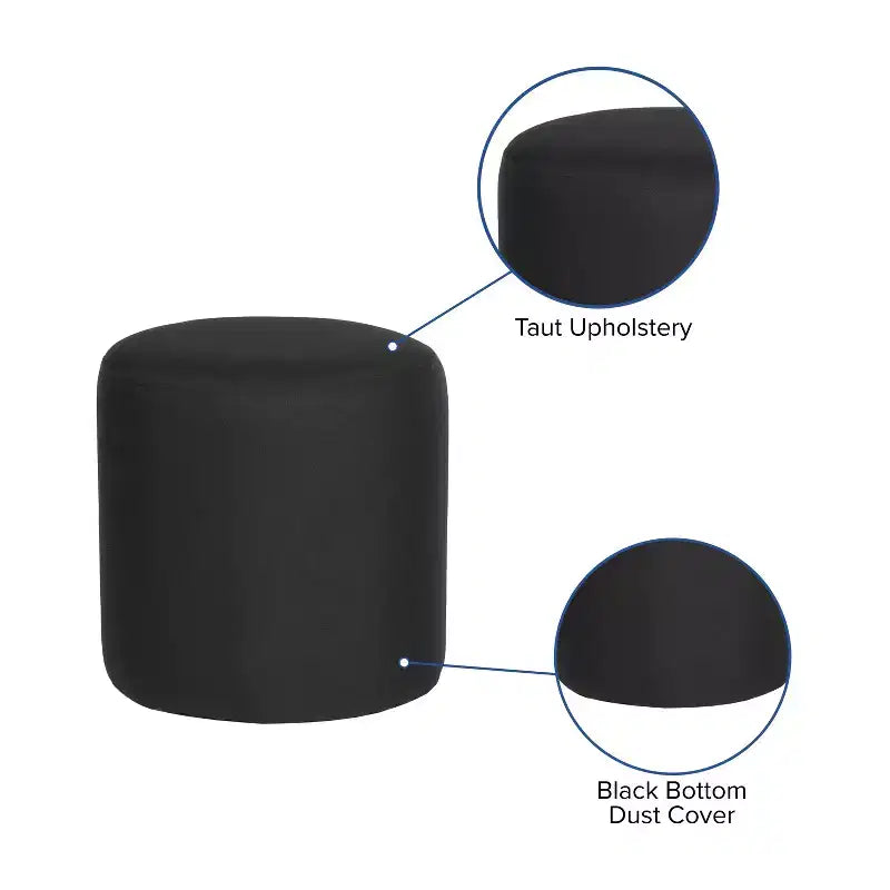 Flash Furniture Barrington Taut Upholstered Round Ottoman Pouf