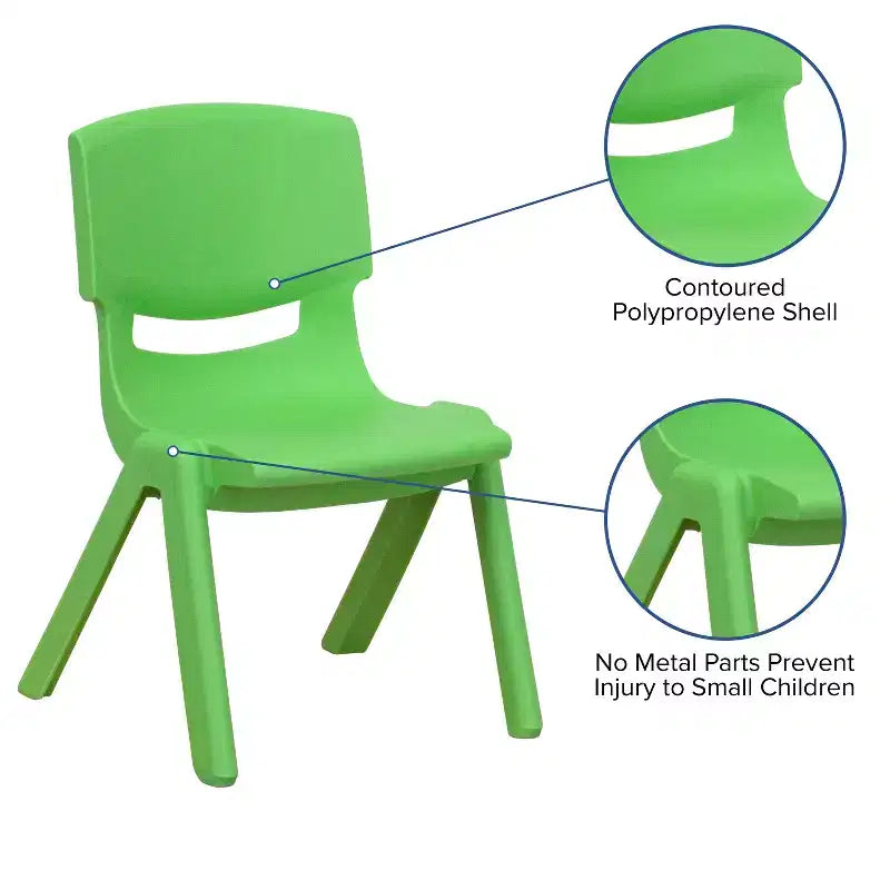 Flash Furniture 2 Pack Plastic Stackable School Chair with 10.5 Seat Height