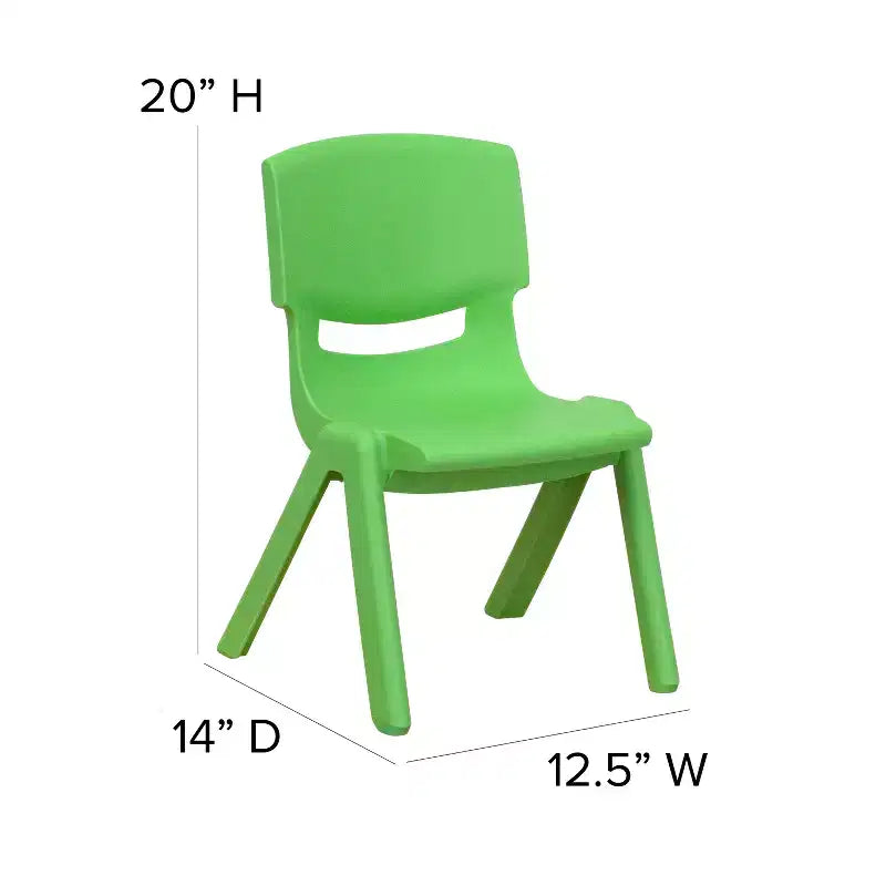 Flash Furniture 2 Pack Plastic Stackable School Chair with 10.5 Seat Height
