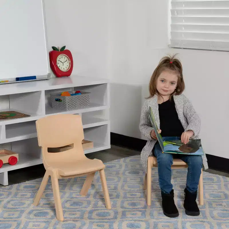 Flash Furniture 2 Pack Plastic Stackable School Chair with 10.5 Seat Height