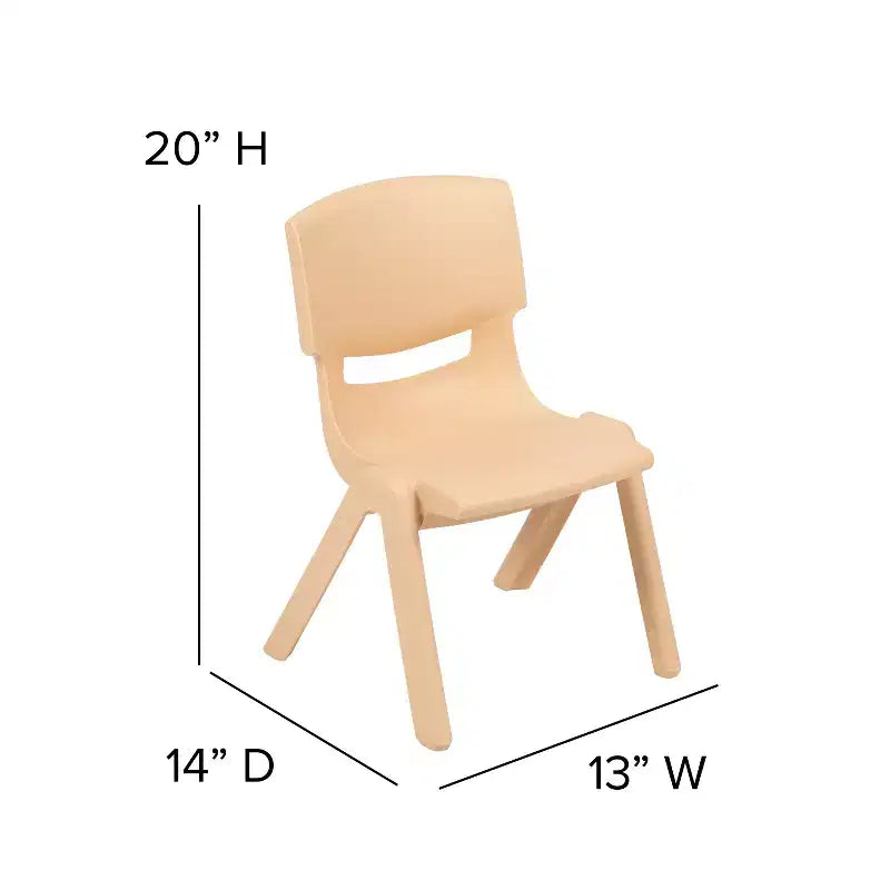Flash Furniture 2 Pack Plastic Stackable School Chair with 10.5 Seat Height