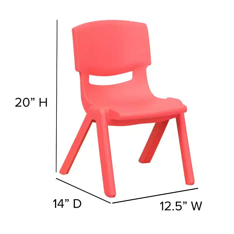 Flash Furniture 2 Pack Plastic Stackable School Chair with 10.5 Seat Height