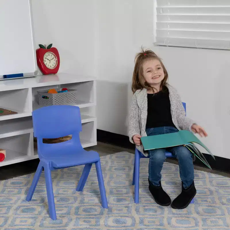 Flash Furniture 2 Pack Plastic Stackable School Chair with 10.5 Seat Height