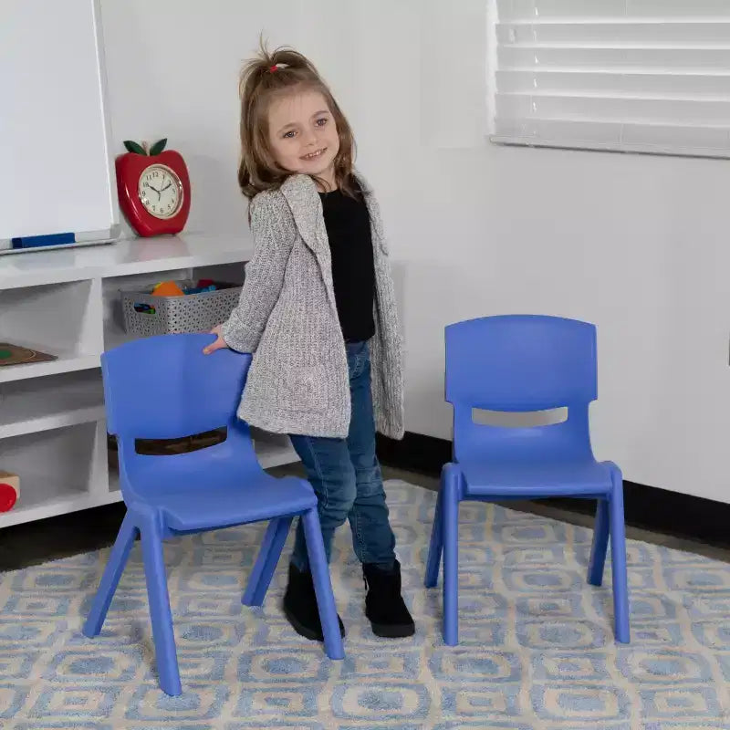 Flash Furniture 2 Pack Plastic Stackable School Chair with 10.5 Seat Height