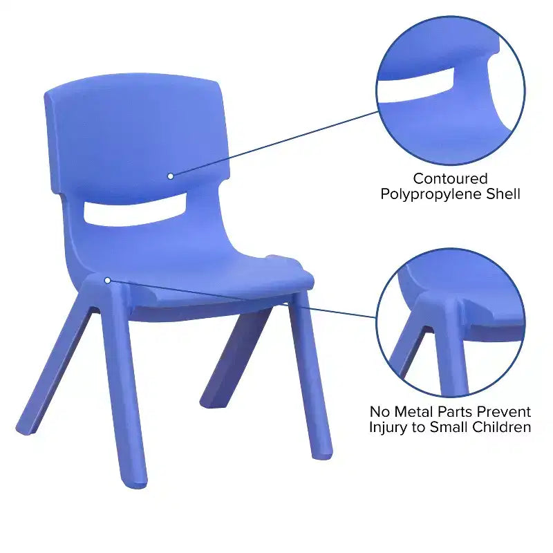 Flash Furniture 2 Pack Plastic Stackable School Chair with 10.5 Seat Height