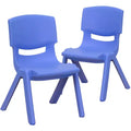 Flash Furniture 2 Pack Plastic Stackable School Chair with 10.5 Seat Height
