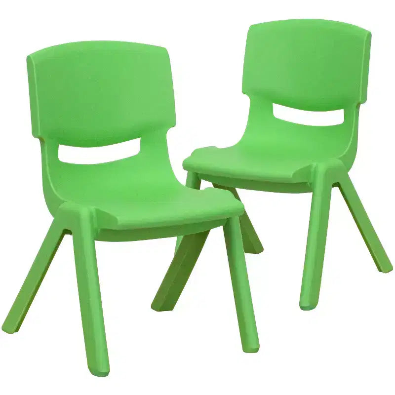 Flash Furniture 2 Pack Plastic Stackable School Chair with 10.5 Seat Height