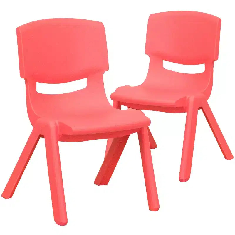 Flash Furniture 2 Pack Plastic Stackable School Chair with 10.5 Seat Height