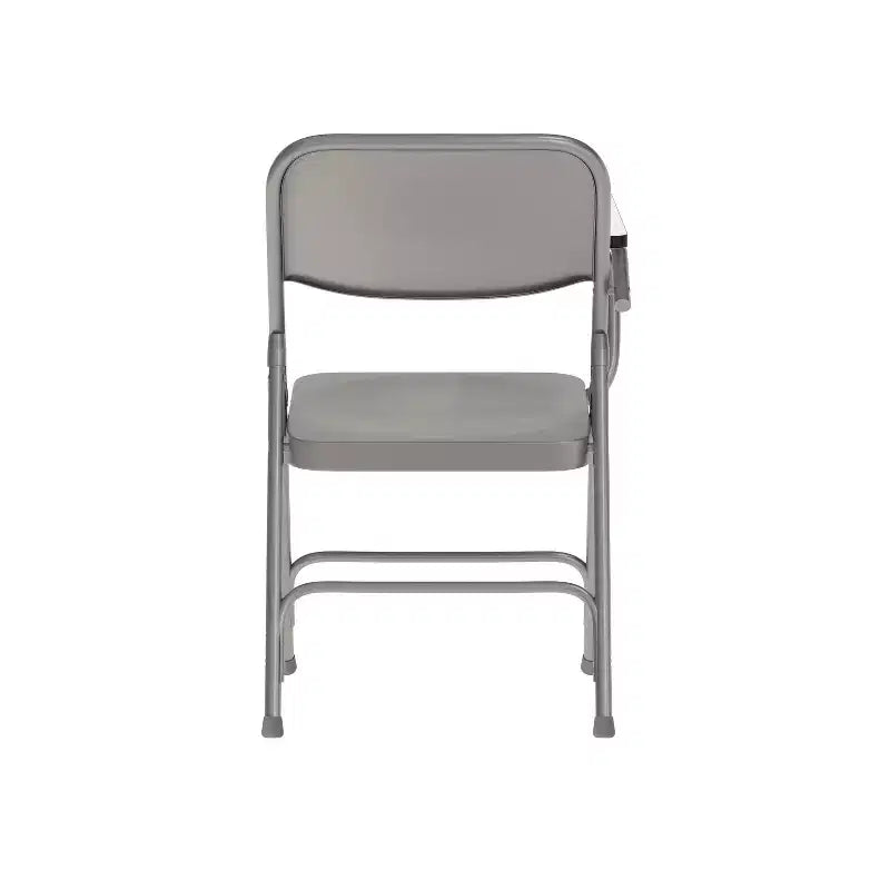 Emma and Oliver 2 Pack Premium Steel Beige Folding Chair with Right Handed Tablet Arm - Event Chair