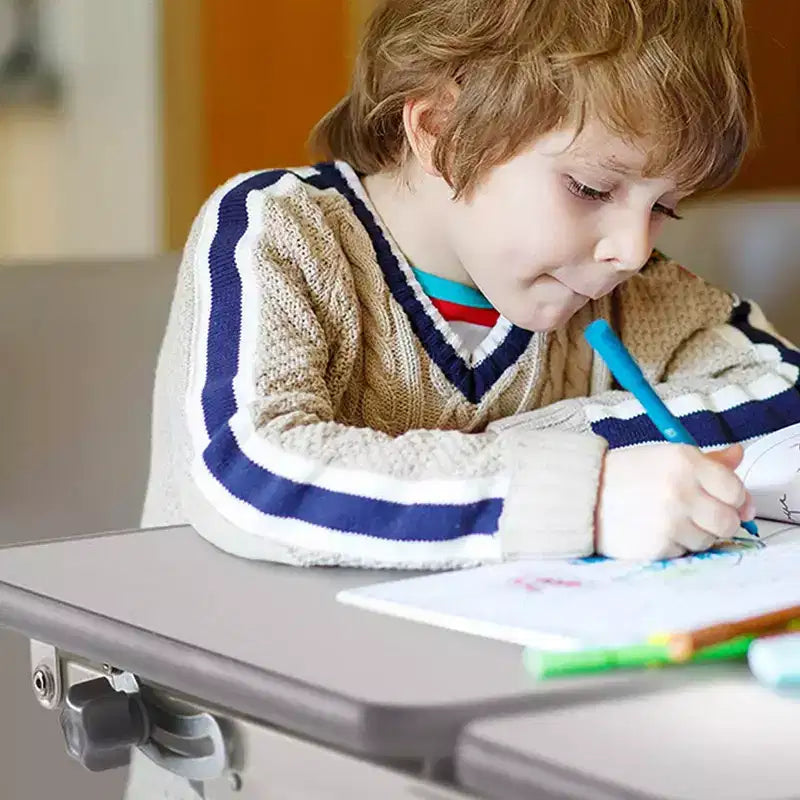 Mount-It! Height Adjustable Desk for Kids, Children's Workstation with Tilting Desktop and Drawer For Storage, Writing, Drawing, Reading & Studying