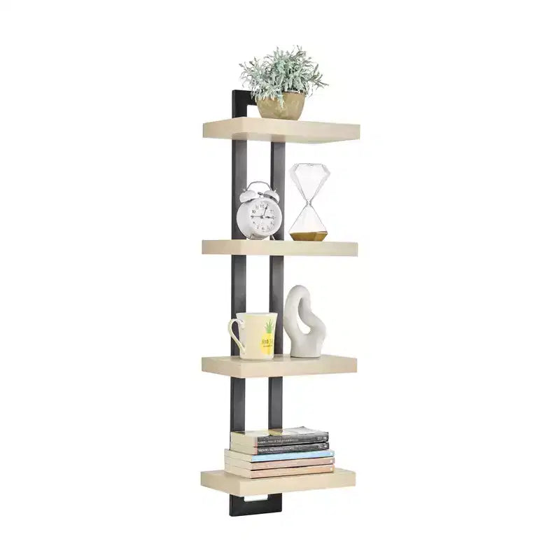 36 x 11 4 Tier Ladder Bracket Floating Wall Shelf Unit - Danya B.