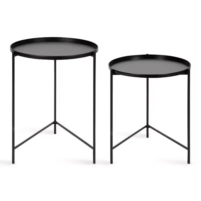Kate and Laurel Ulani Round Metal Accent Table Set