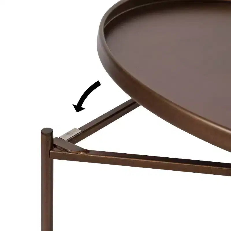 Kate and Laurel Ulani Round Metal Accent Table Set
