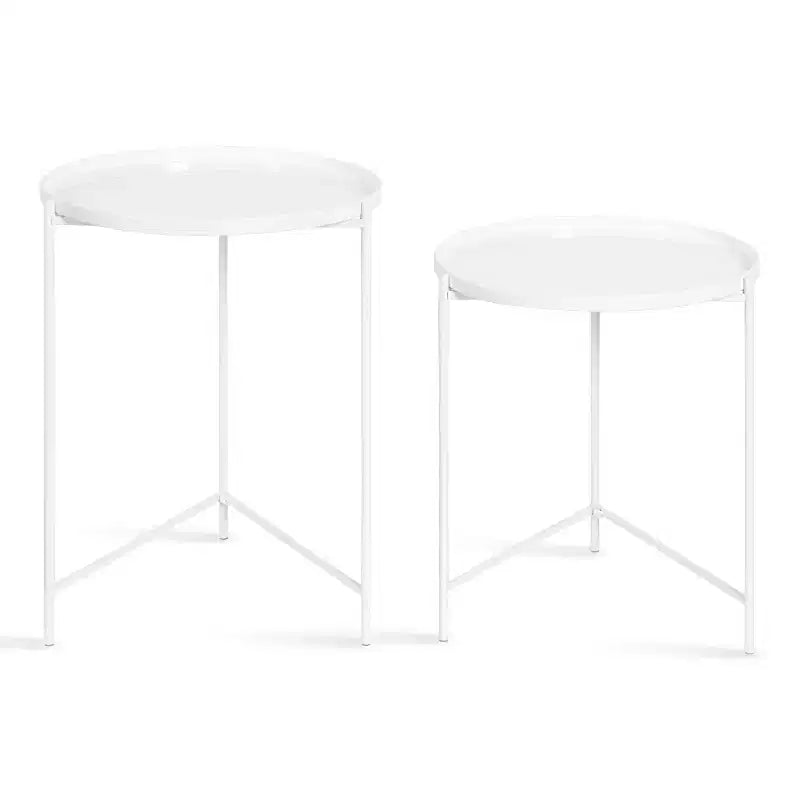 Kate and Laurel Ulani Round Metal Accent Table Set