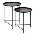 Kate and Laurel Ulani Round Metal Accent Table Set