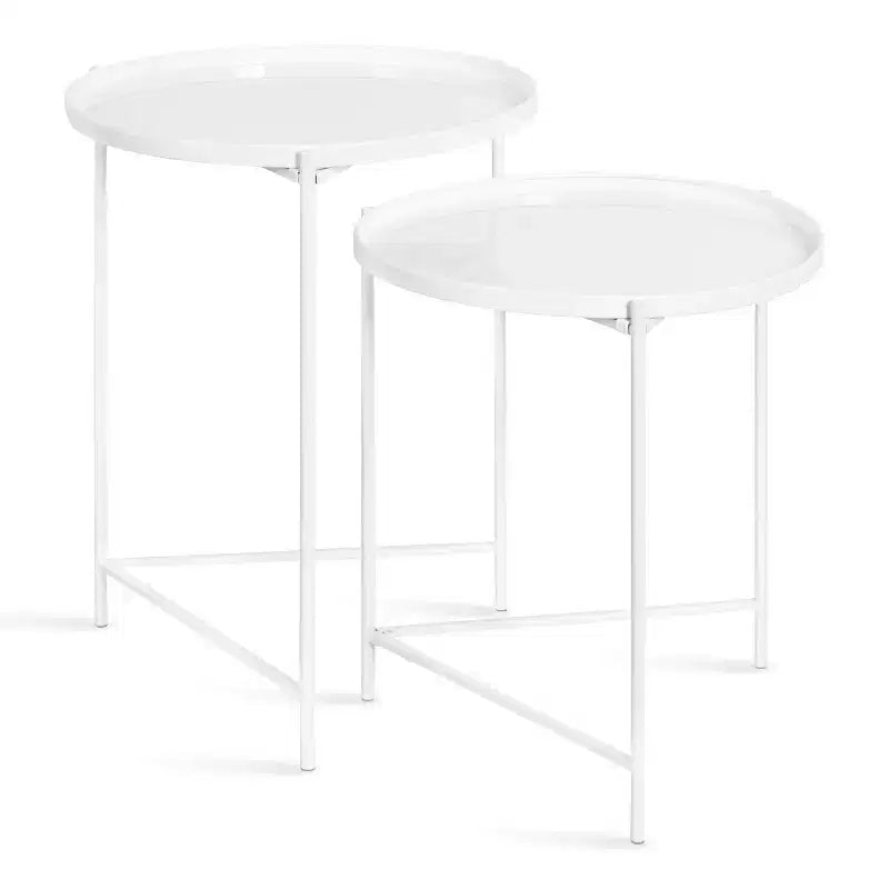 Kate and Laurel Ulani Round Metal Accent Table Set